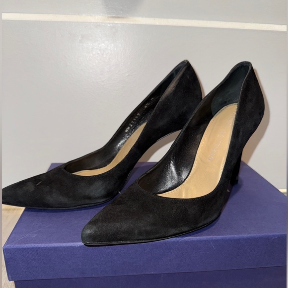 STUART WEITZMAN suede pointed toe heels - Picture 7 of 8